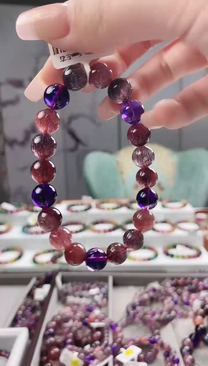 【闪购商品】水晶手链未镶嵌9.5mm左右多人多样性发其一