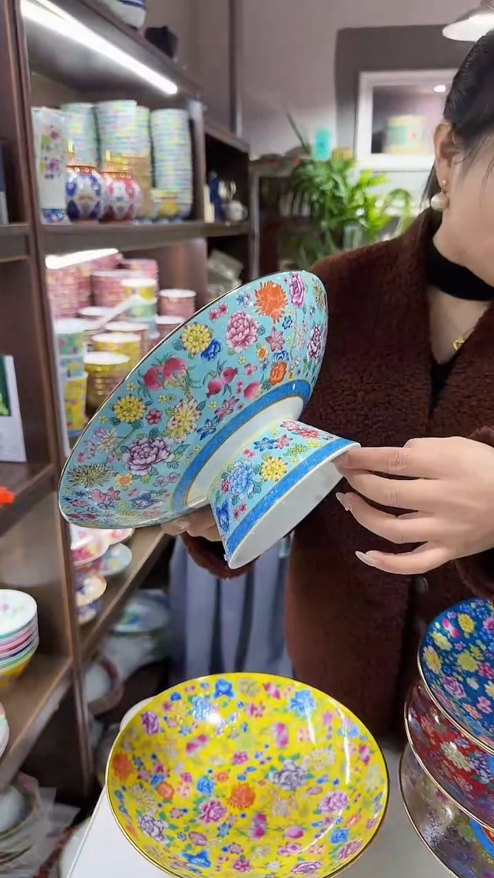 【闪购商品】瓷片果盘一个景德镇陶瓷