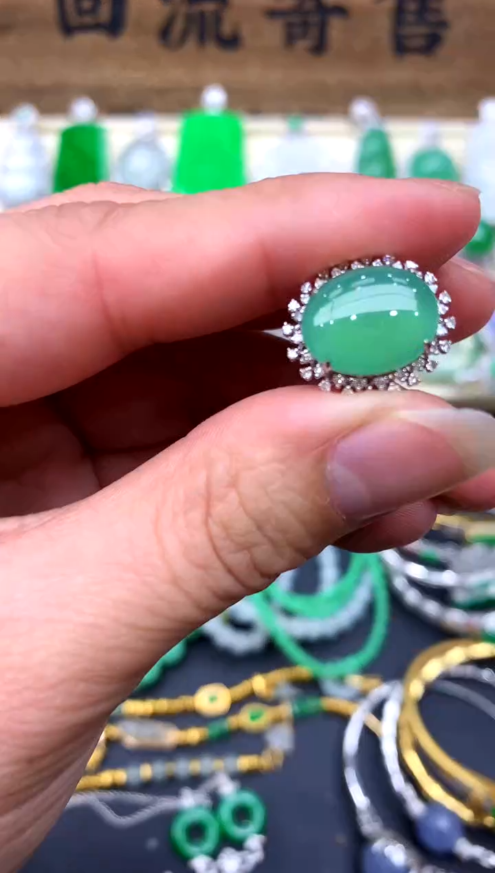 【闪购商品】翡翠戒指18K金镶嵌617-中国好珍宝