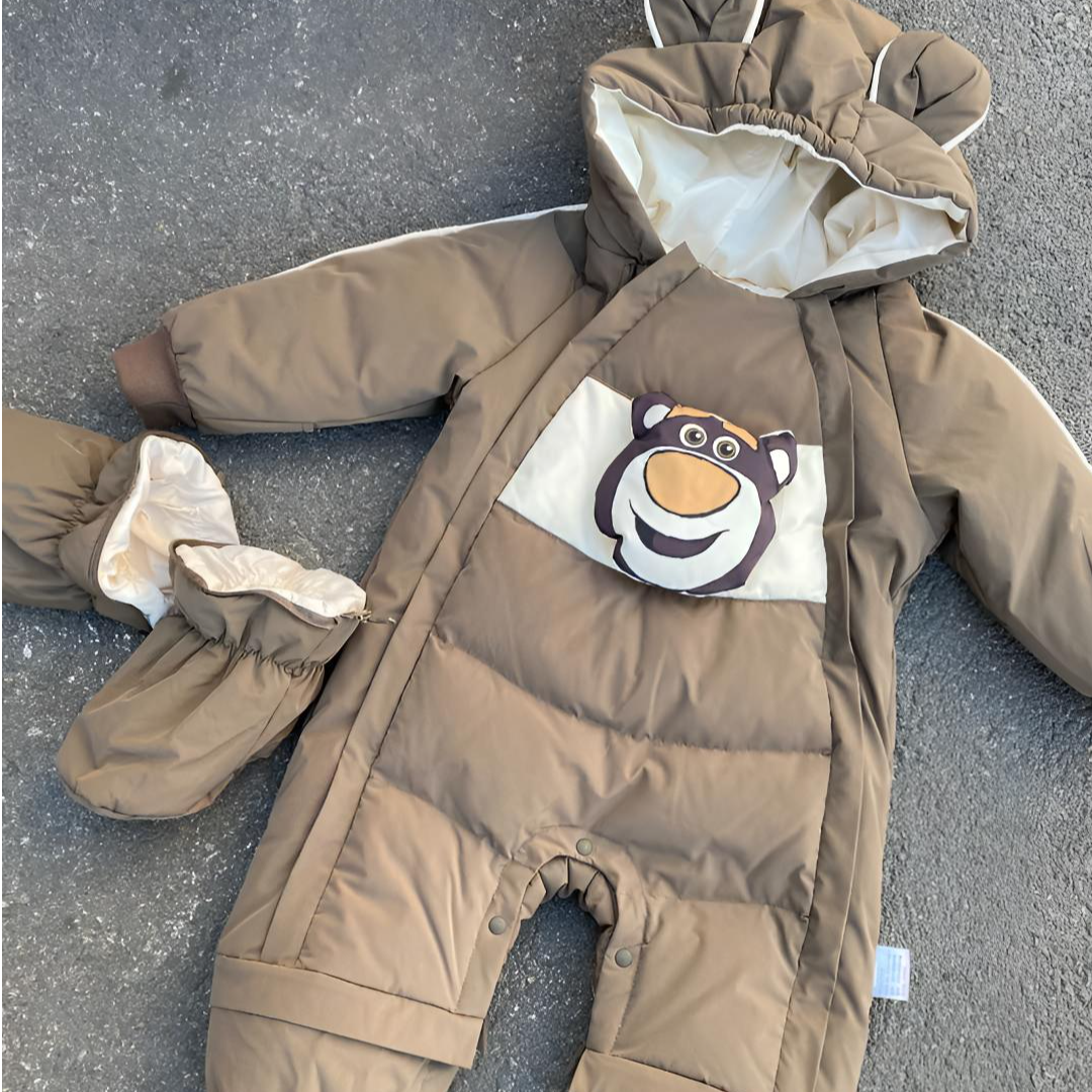 59933诺熙宝贝草莓熊连体羽绒服