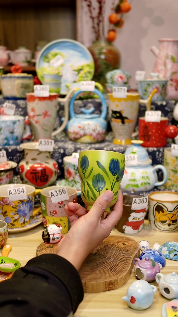 瓷片景德镇釉下彩手绘陶瓷