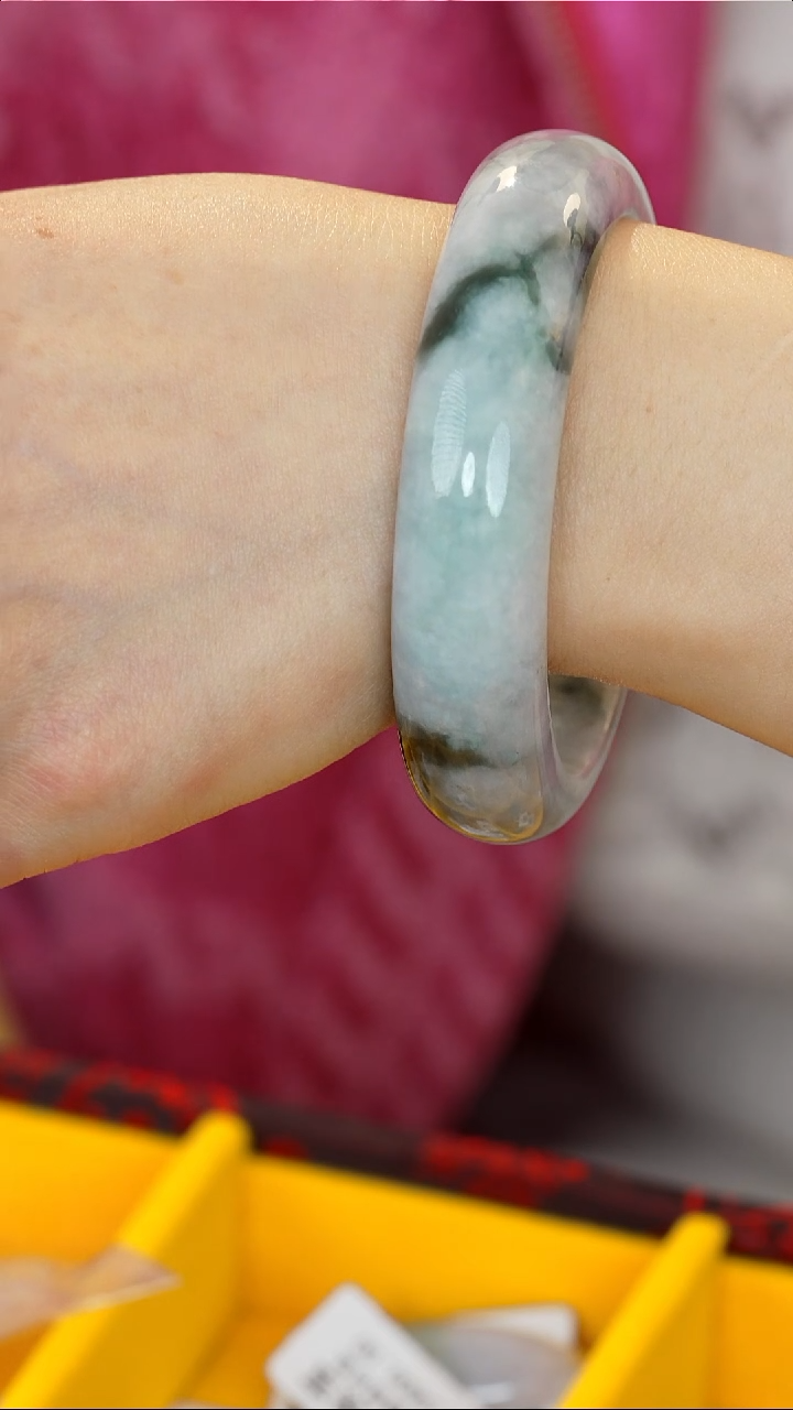 未镶嵌手镯翡翠【45】58圈口