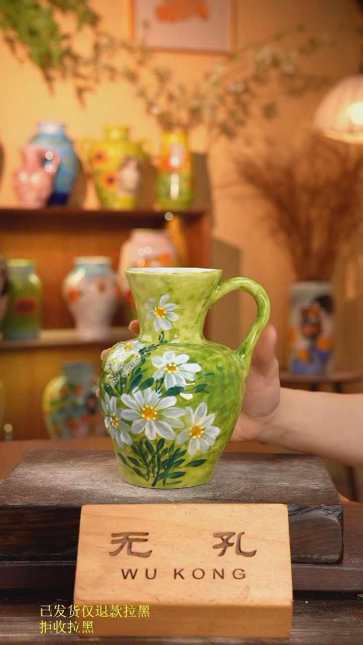 摆件24-321口8高18  深绿