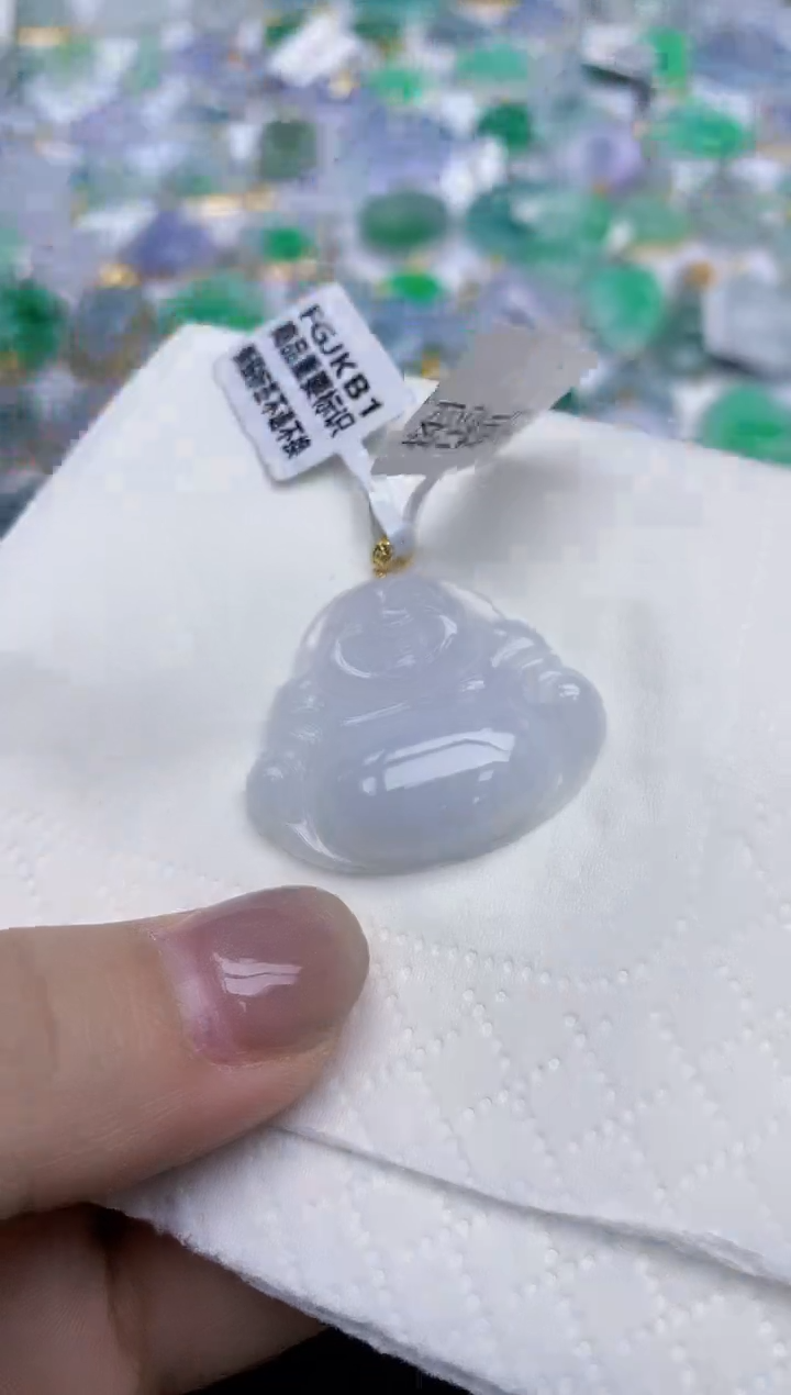 【闪购商品】翡翠颈饰18K金镶嵌天然翡翠A货