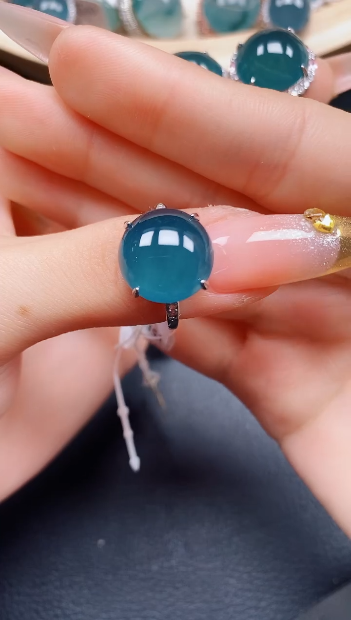 【闪购商品】翡翠戒指银S925镶嵌翡翠