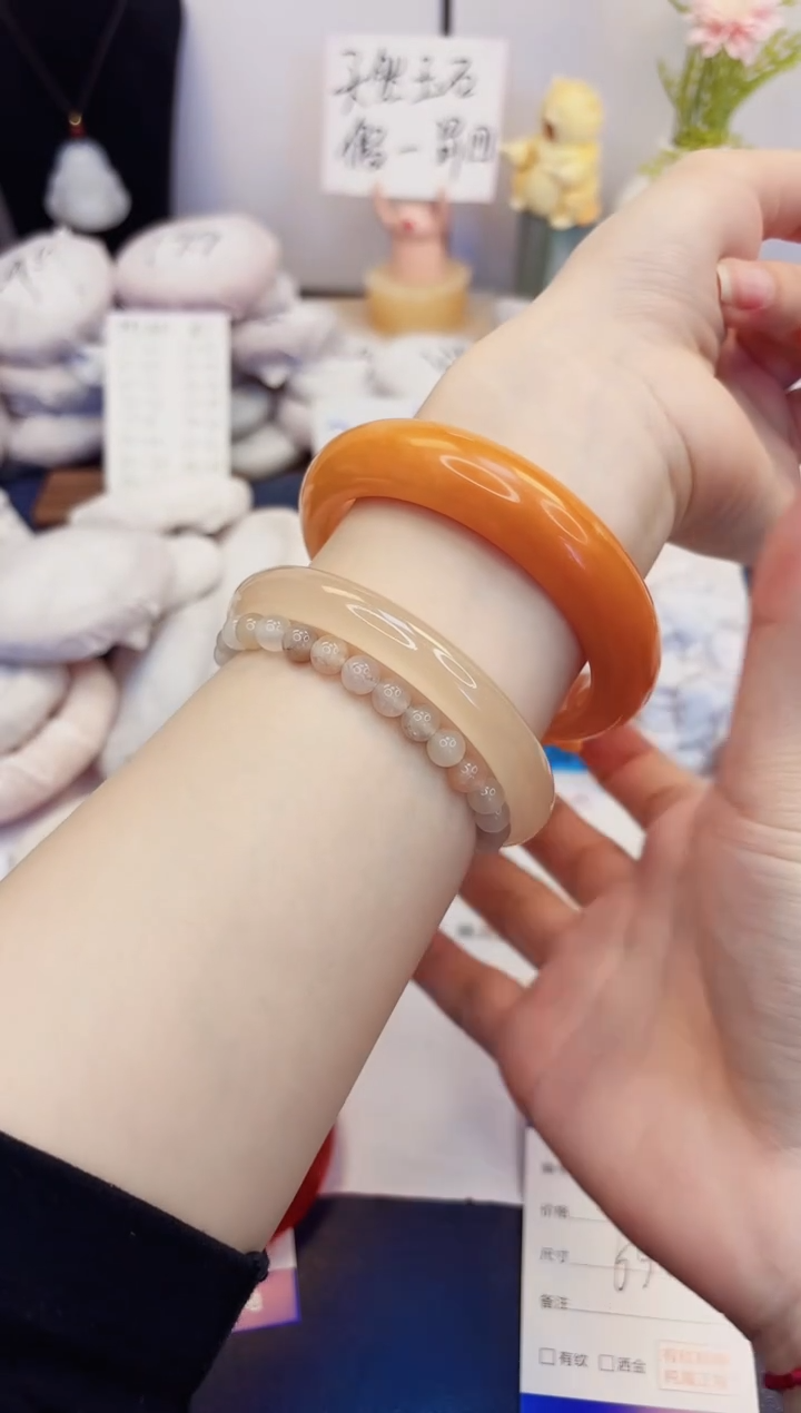 【闪购商品】石英质玉手镯未镶嵌104-财气镯-圈口63