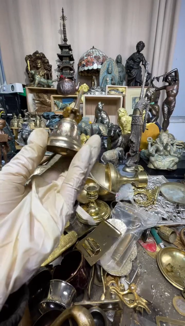 茶盏大阪中古铜器摆件191