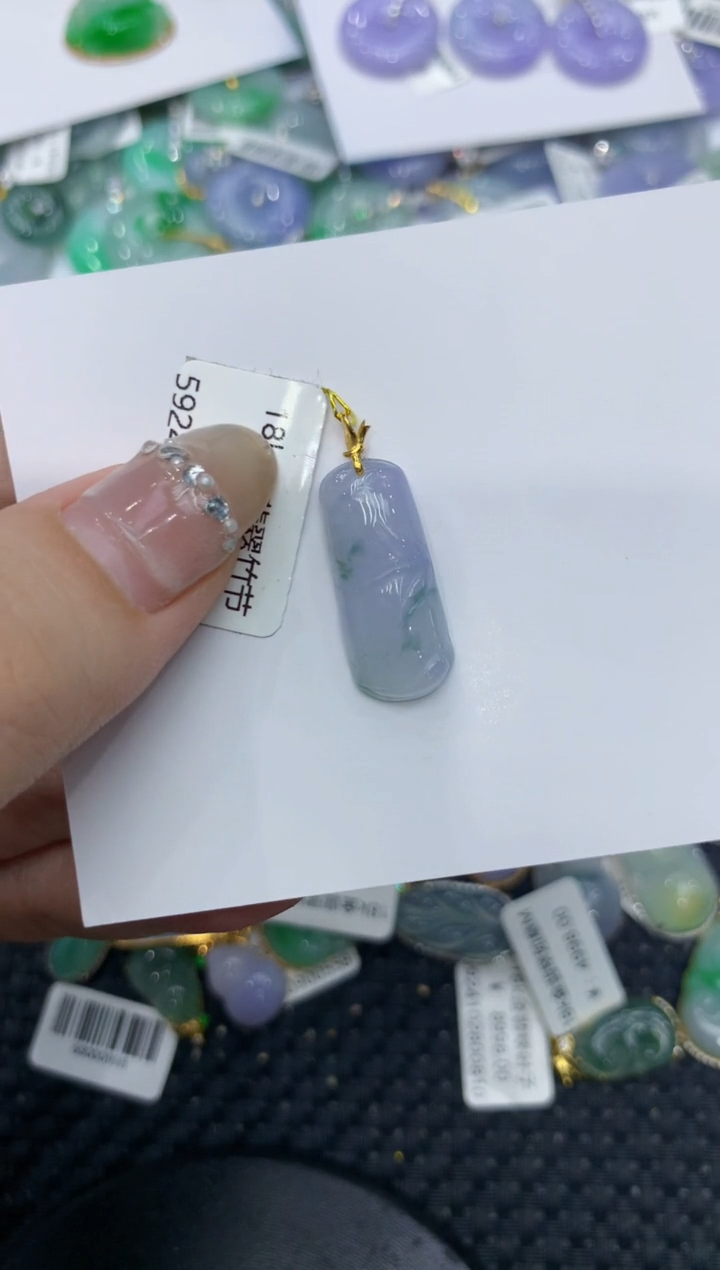 【闪购商品】翡翠颈饰18K金镶嵌222222222