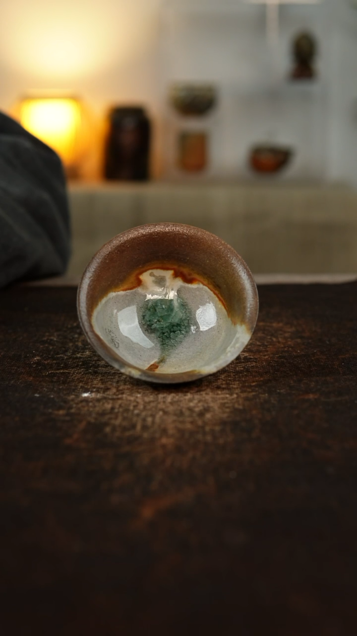 柴烧裸烧  撇口杯 80cc   634  