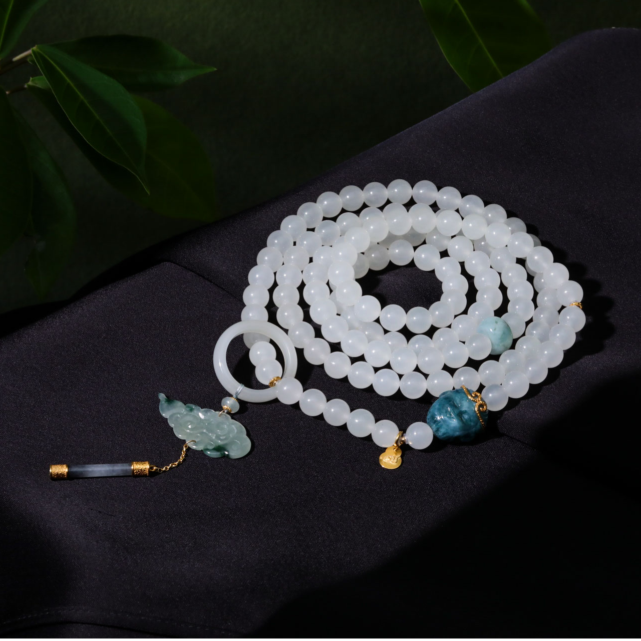 【意婵】《亦非空》“本场必拍”8mm108珠18k金高冰荔枝冻翡翠-915995