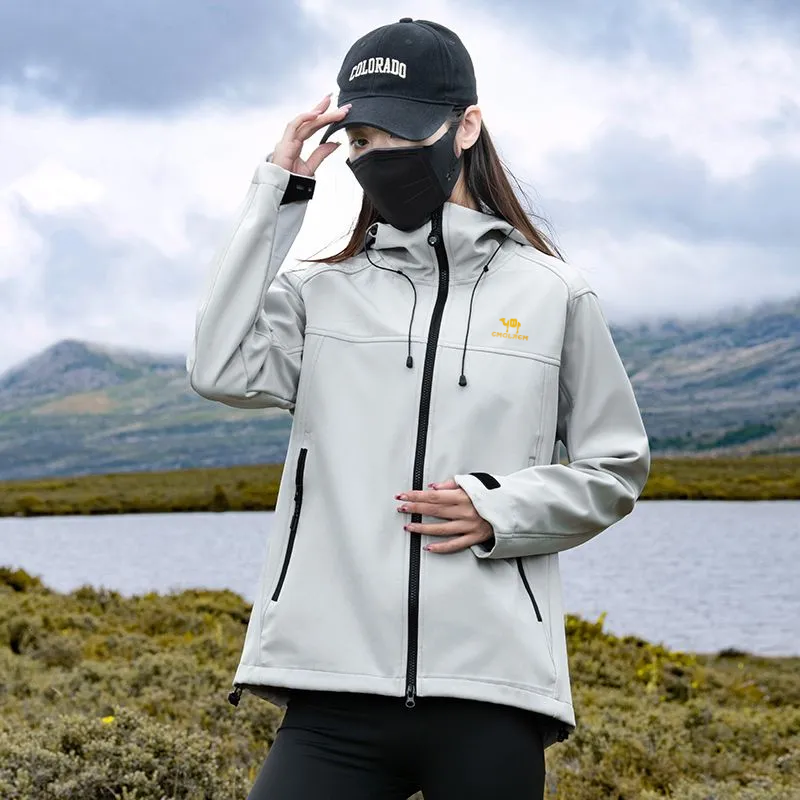 【LT】【指南针轻奢软壳】加绒户外轻奢软壳情侣款防风防水登山服