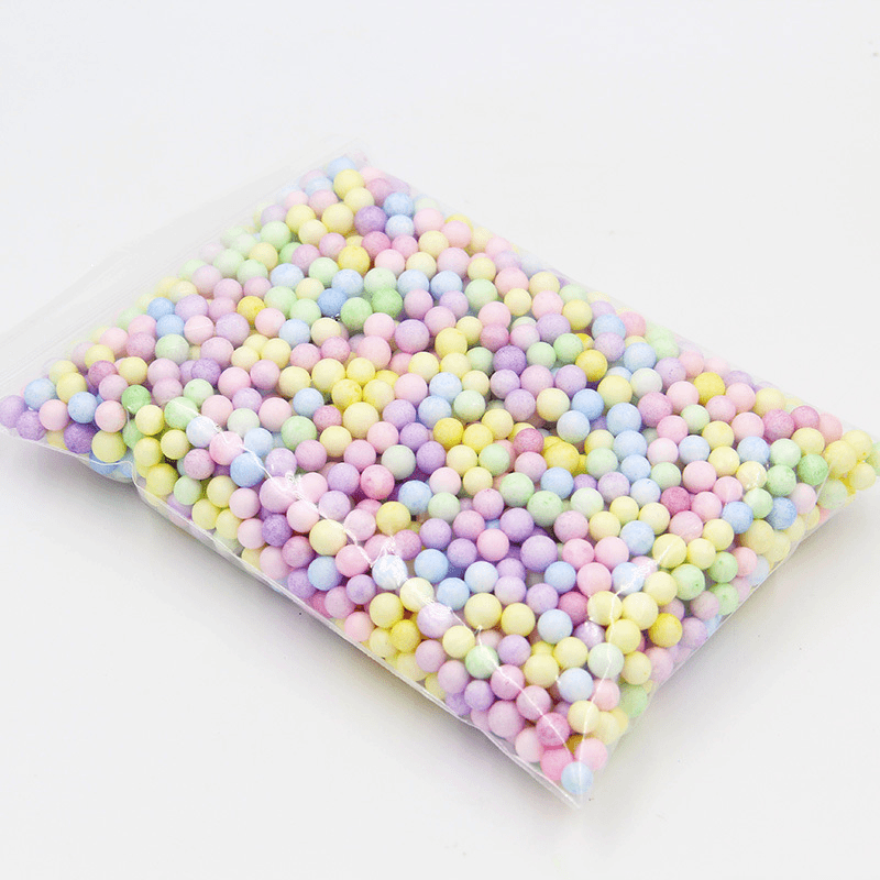 【合欢】马卡龙泡沫球30gg50g100g200g礼盒填充史颗粒流星