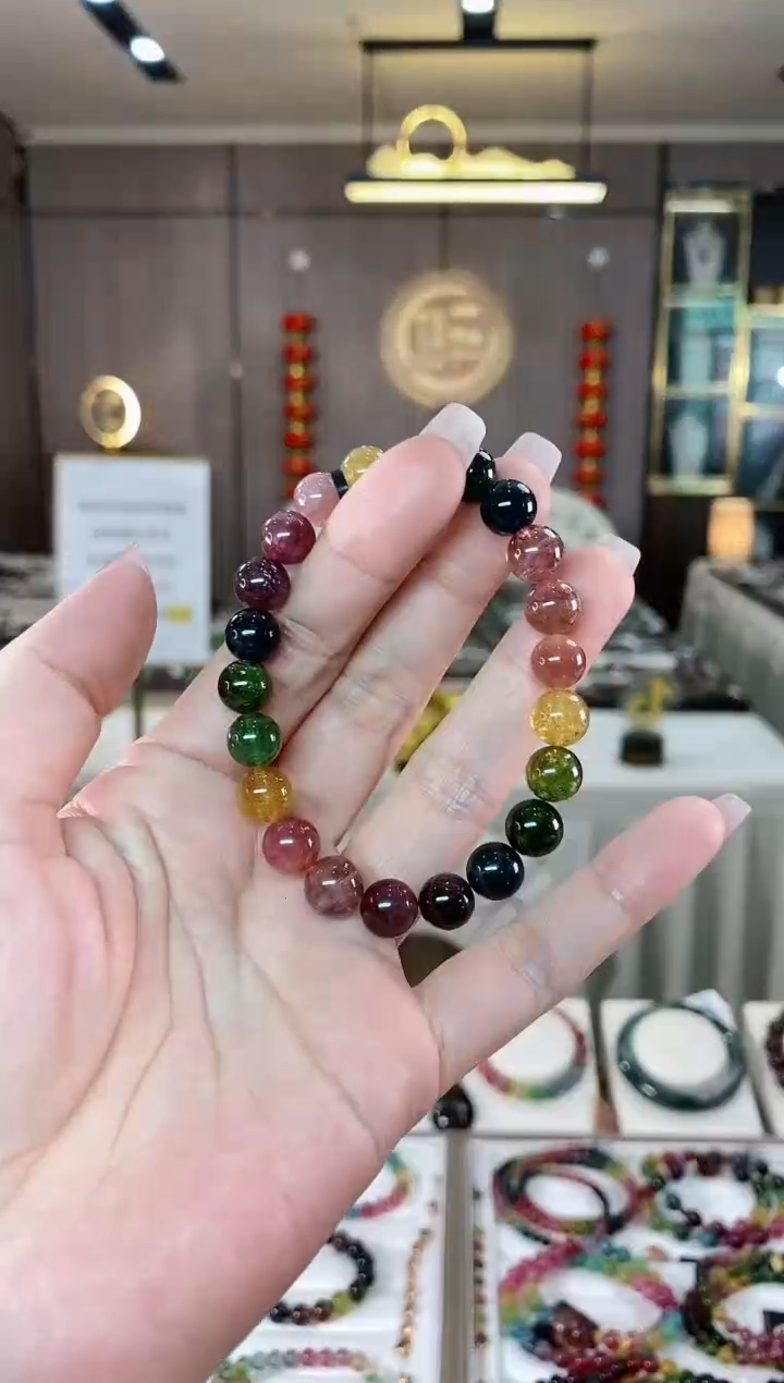 【闪购商品】碧玺单圈手串8mm+未镶嵌（多样性发一条）hon