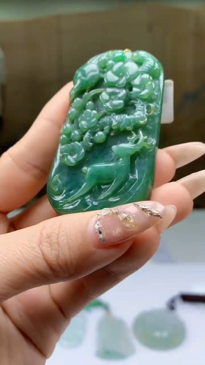 【闪购商品】定制翡翠未镶嵌4868ty-毛货挂件103