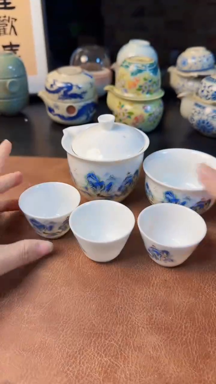 【闪购商品】杯德化白瓷，快客茶具