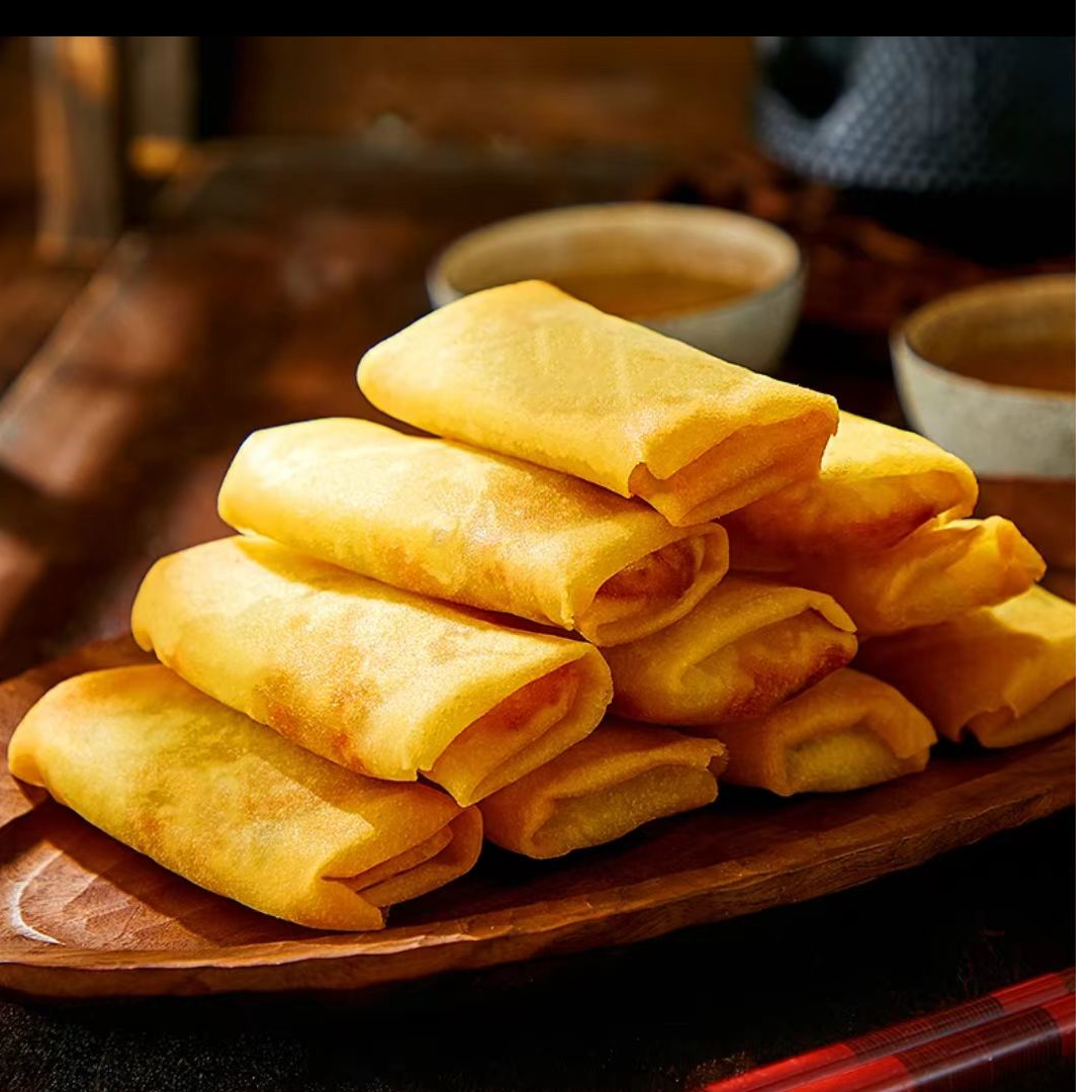 甘家风味湖北正宗特色香酥香煎黄金春卷油炸小吃