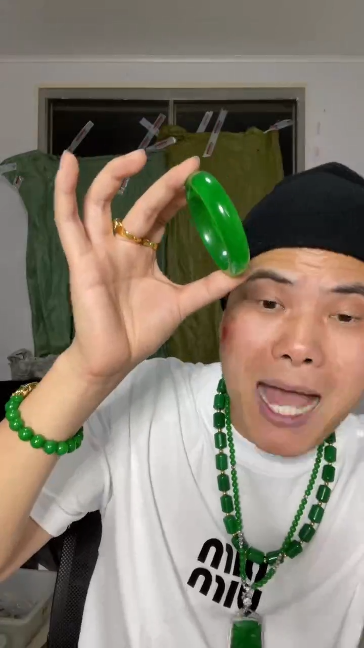 翡翠手镯未镶嵌【小屋i珠宝】缅料满绿手镯