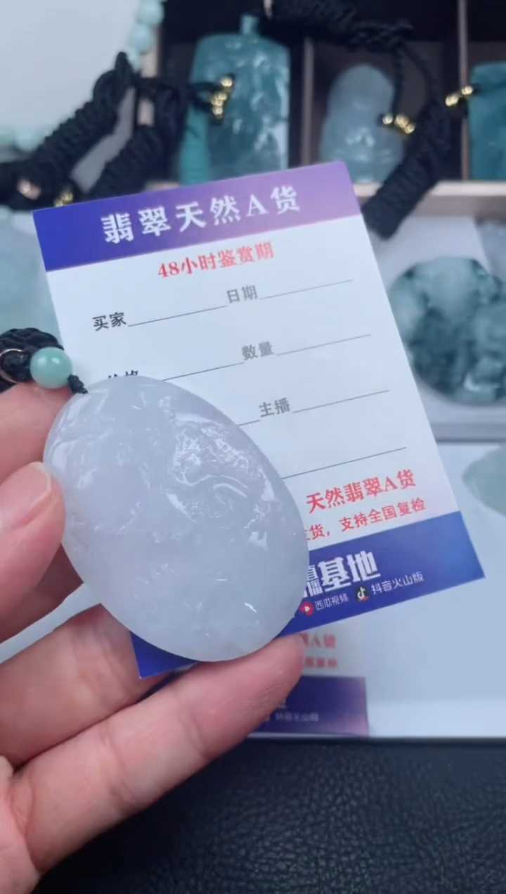 翡翠未镶嵌颈饰         