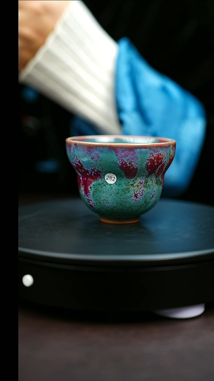 钧瓷282#原矿钧瓷炉钧釉福禄杯