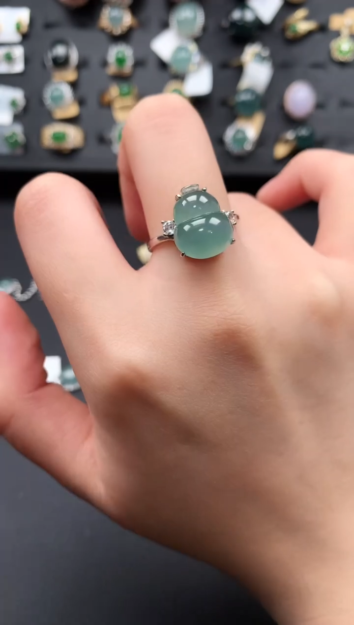 【闪购商品】翡翠戒指银S925镶嵌6131241