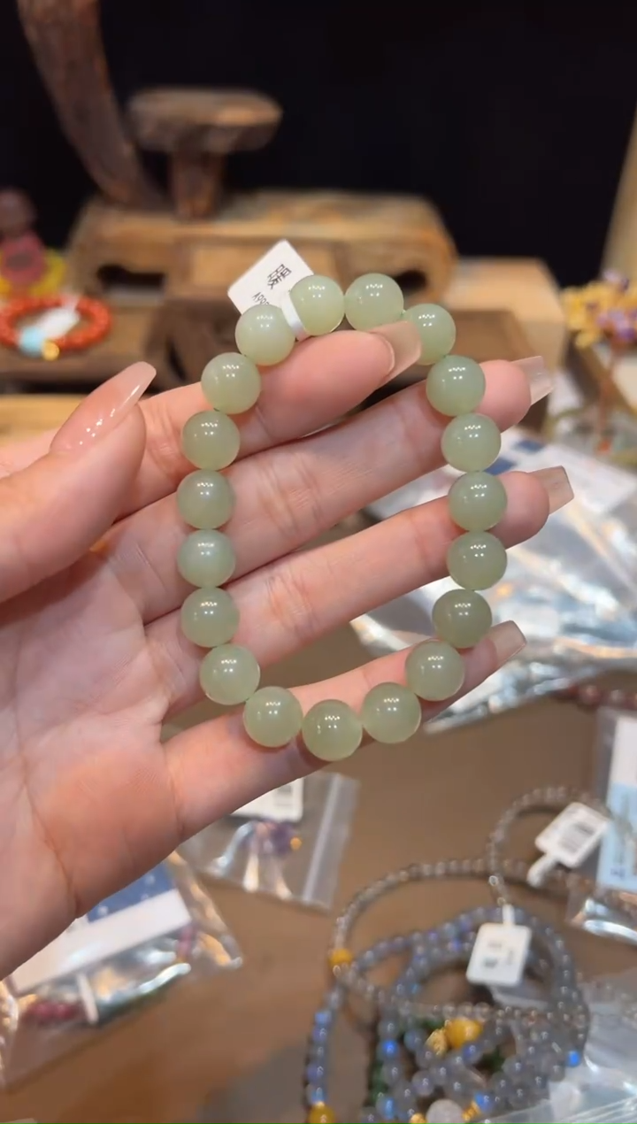 【闪购商品】和田玉手饰未镶嵌9mm+手饰@@A9999