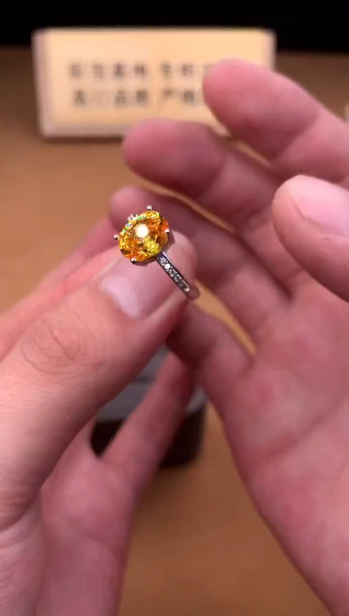 银S925镶嵌戒指碧玺2222