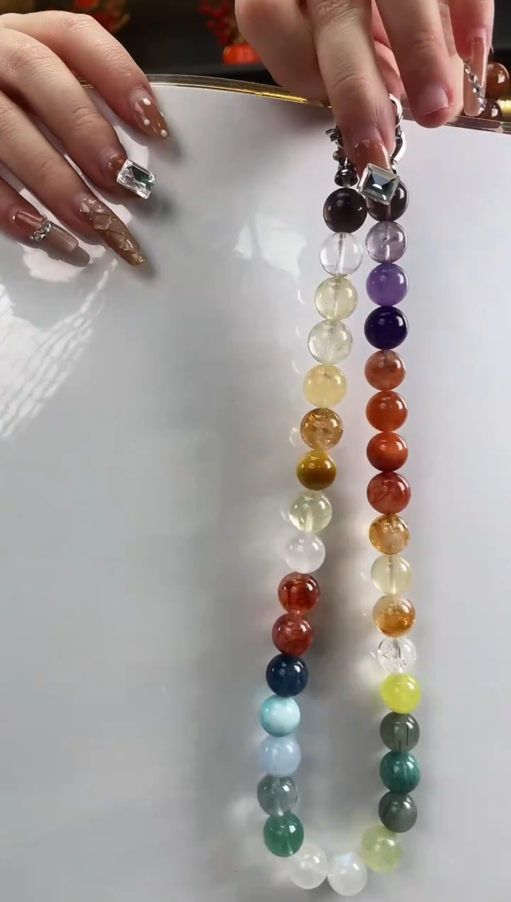 未镶嵌手串水晶彩虹多宝项链