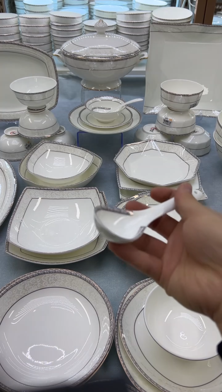 骨瓷玲珑小勺10个 