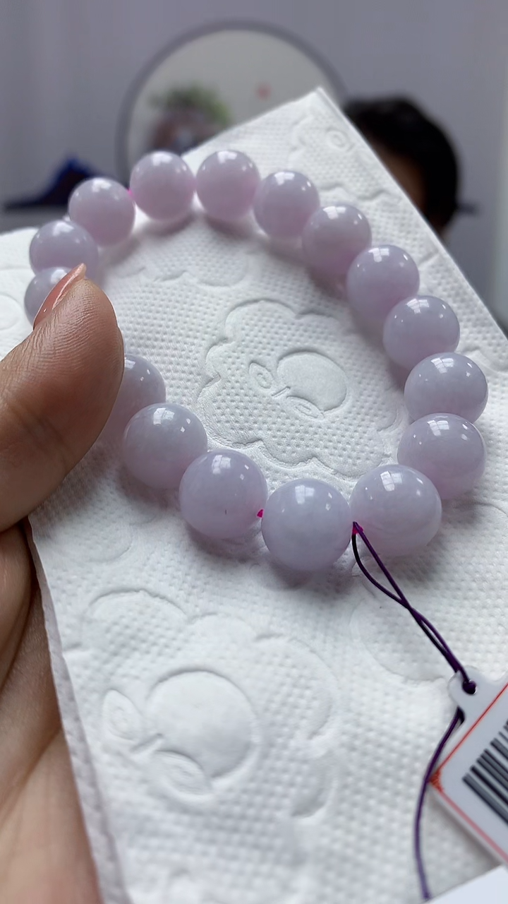 【闪购商品】定制翡翠未镶嵌5060ms-毛货34手串