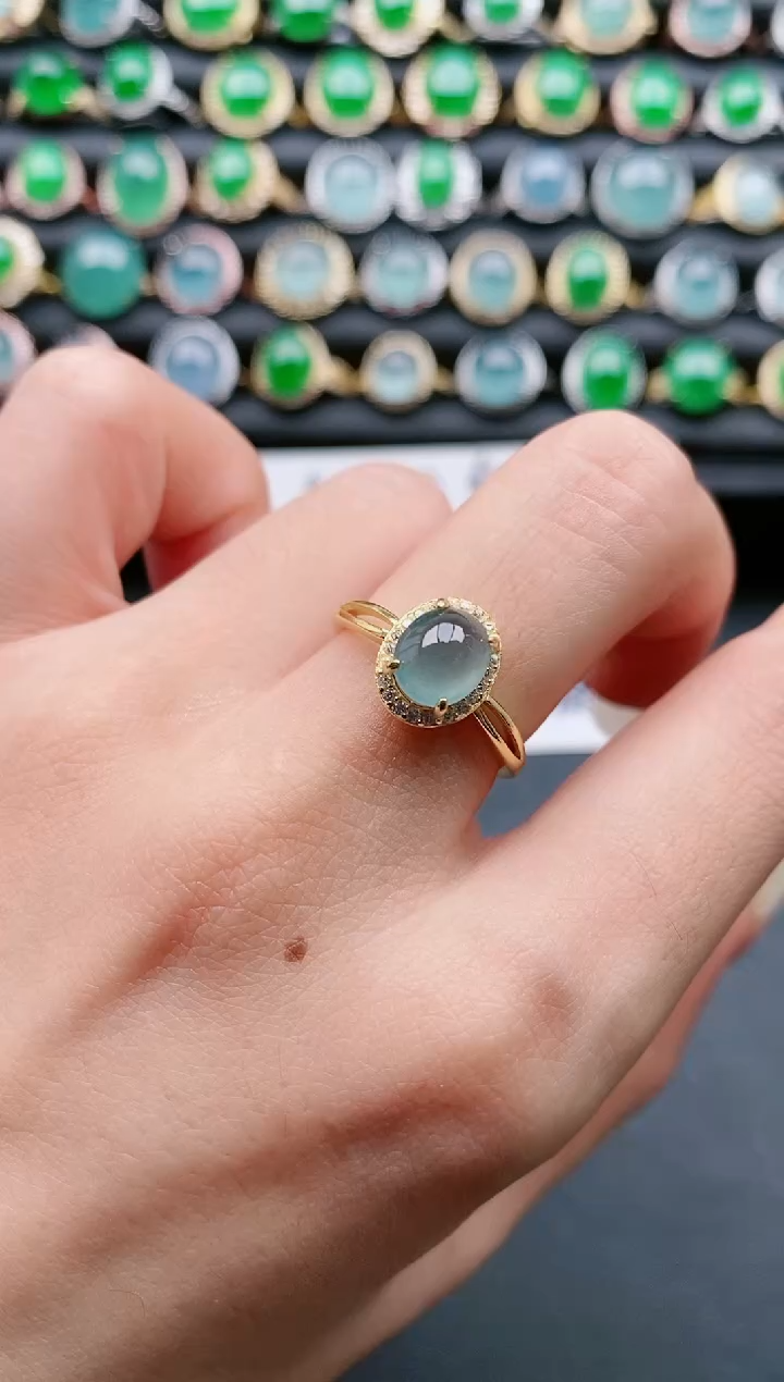 【闪购商品】翡翠戒指银S925镶嵌1111