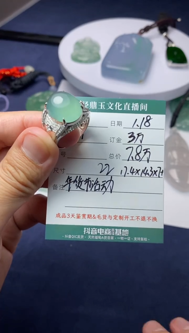 【闪购商品】翡翠颈饰18K金镶嵌订金