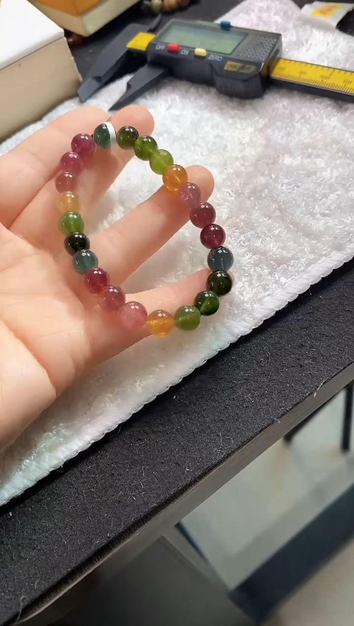 未镶嵌手链碧玺G2148素圈颜色微差发