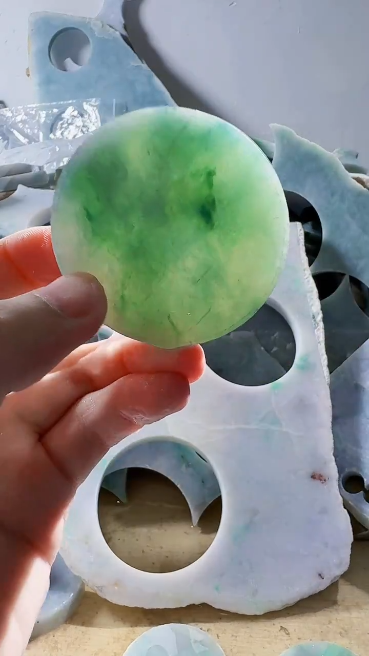 裸石翡翠缅甸翡翠A货文89