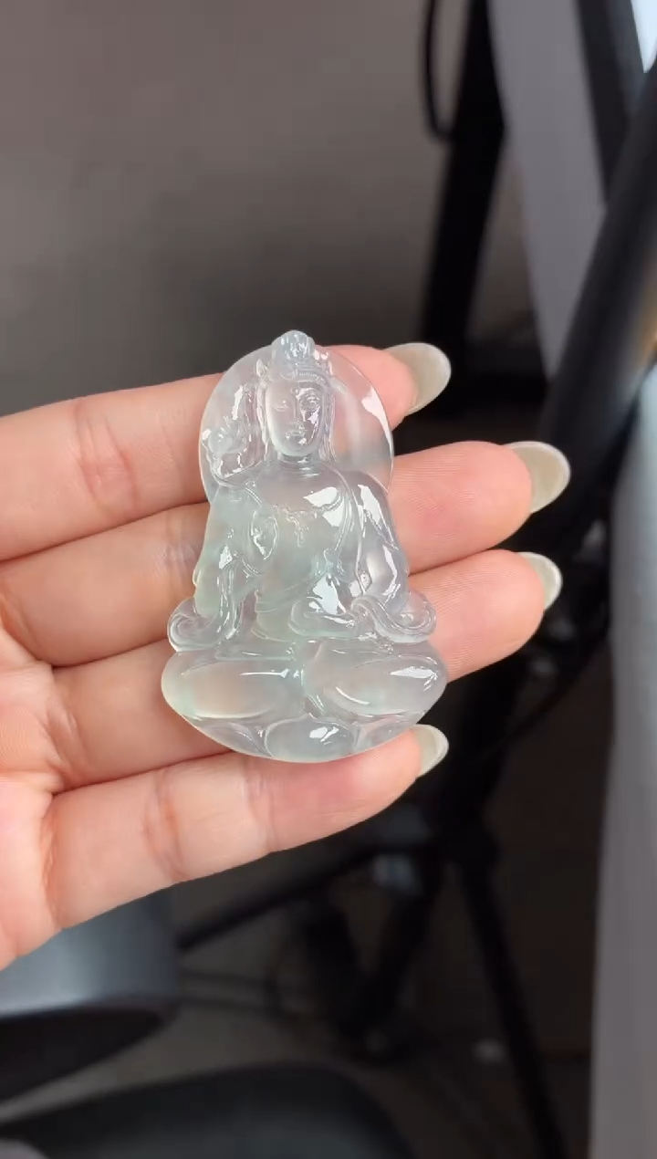 吊坠(不含链)未镶嵌翡翠17 观音 52 34.4 5.7