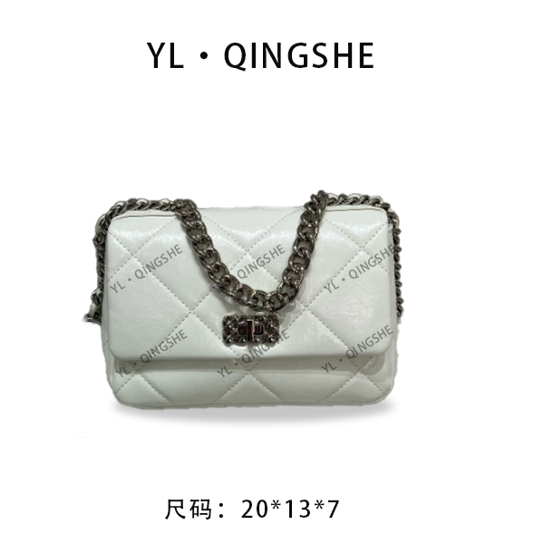 【依琳定制】女士潮流时尚经典气质手拎单肩包ZT-D7189-瓷白