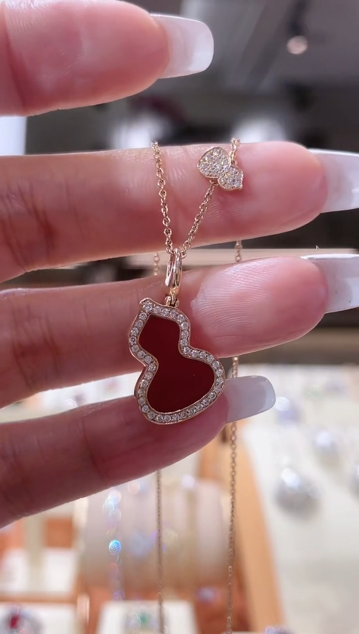 【闪购商品】钻石颈饰18K金镶嵌项链