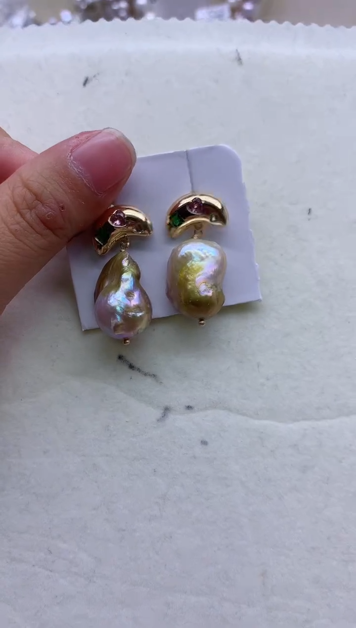 【闪购商品】淡水珍珠耳饰合金淡水珍珠耳饰