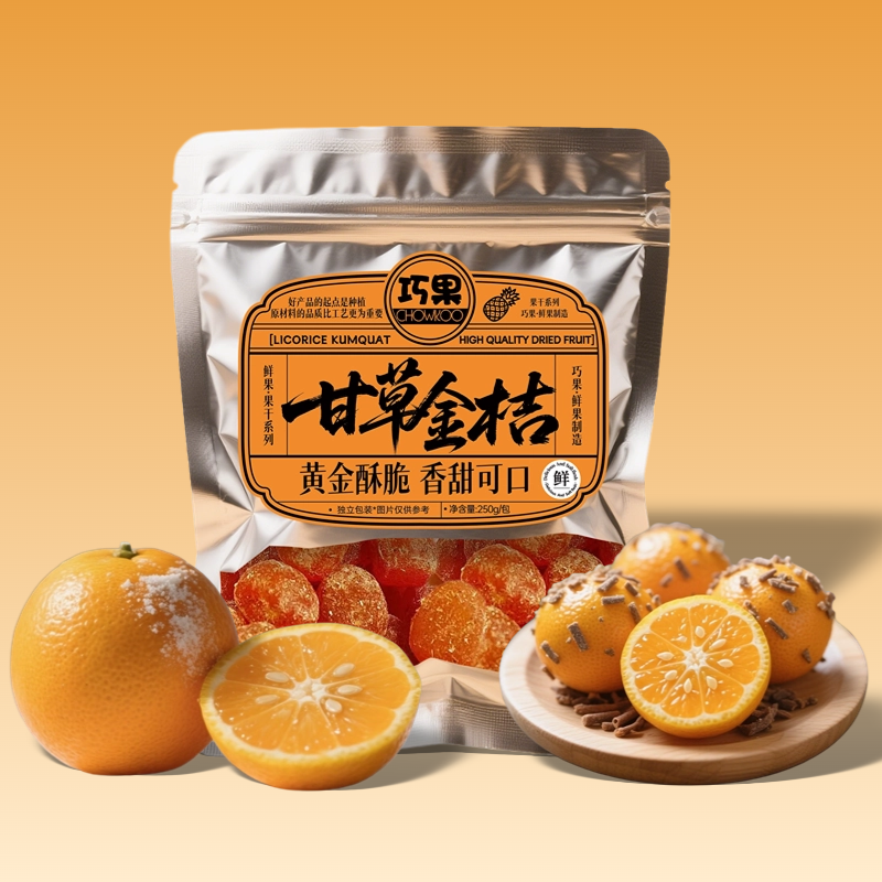 【大桔大利】手工秘制甘草金桔 酸甜可口 解腻小零食