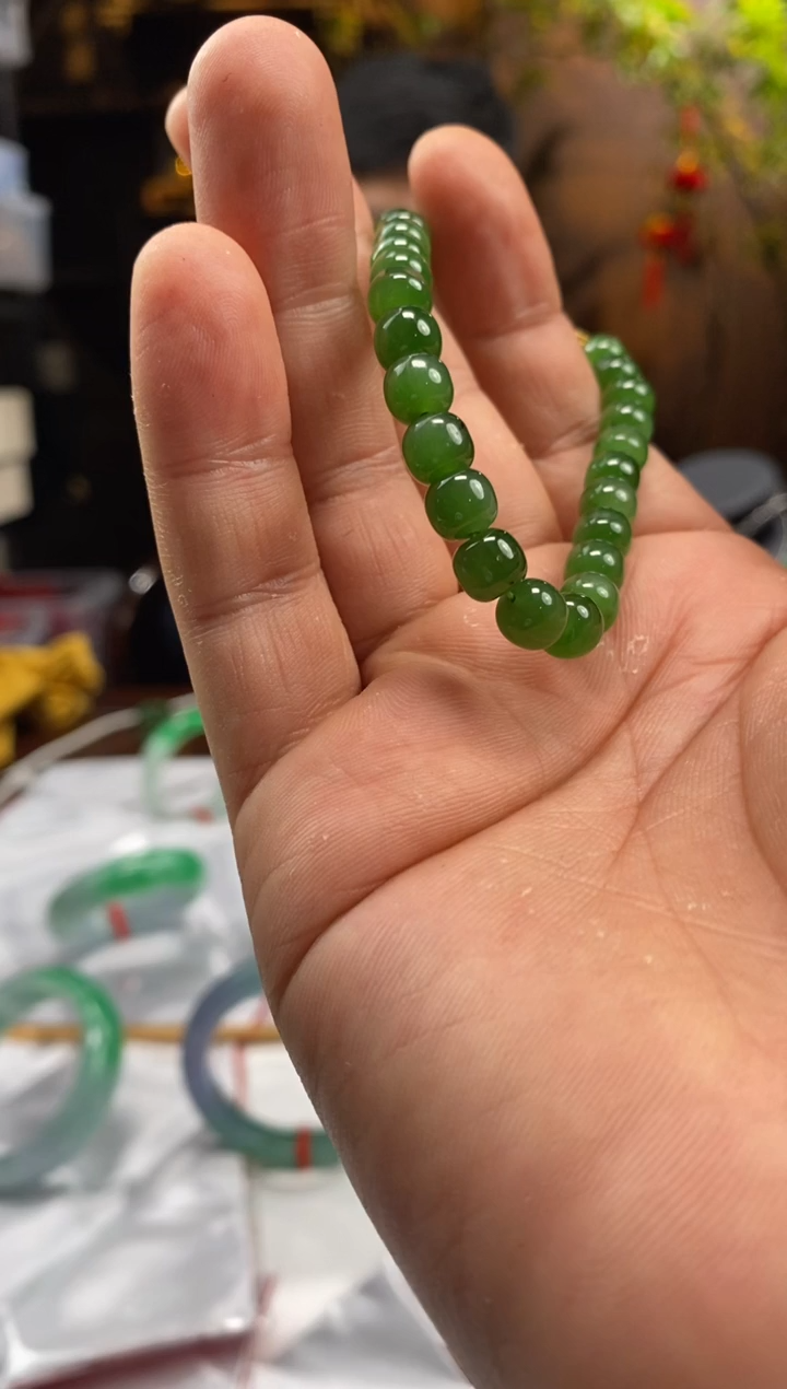 未镶嵌手串和田玉（碧玉）（12）-1多样性随机发其一带配饰配石