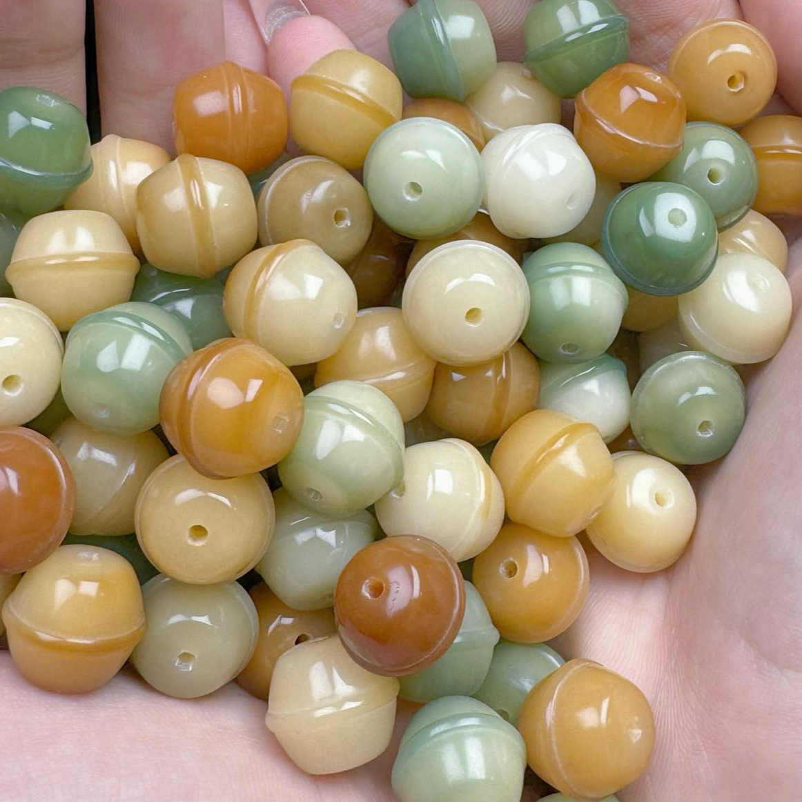 【精品菲料多宝蜜罐】卡13.5mm天然菩提手串手持散珠绕指柔佛珠