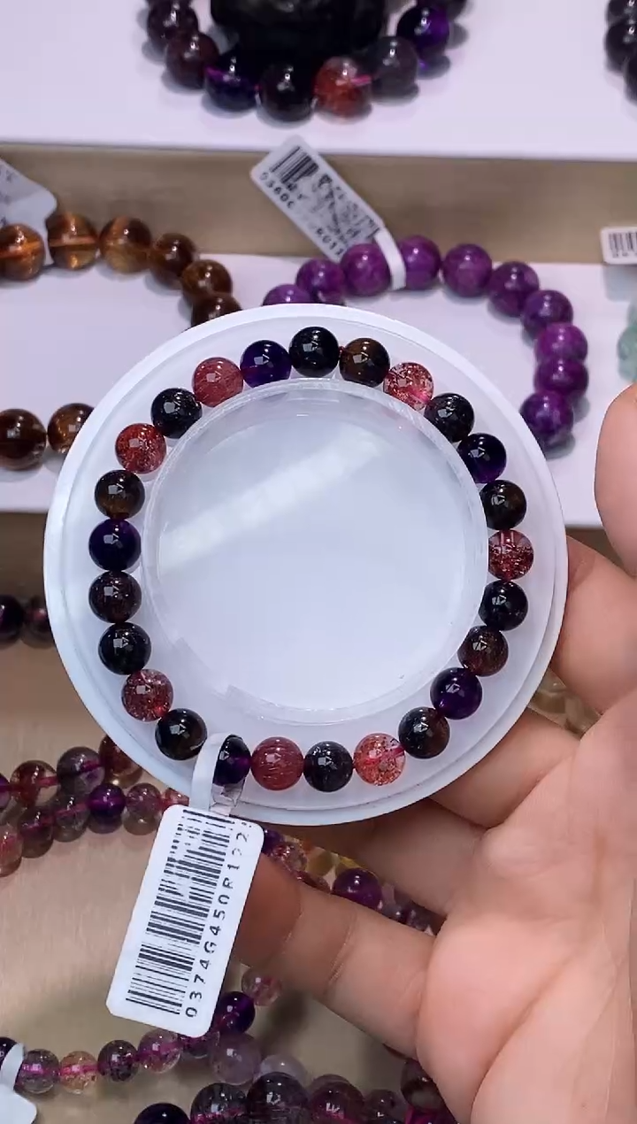 【闪购商品】水晶手链未镶嵌黑加仑超七单圈7m+