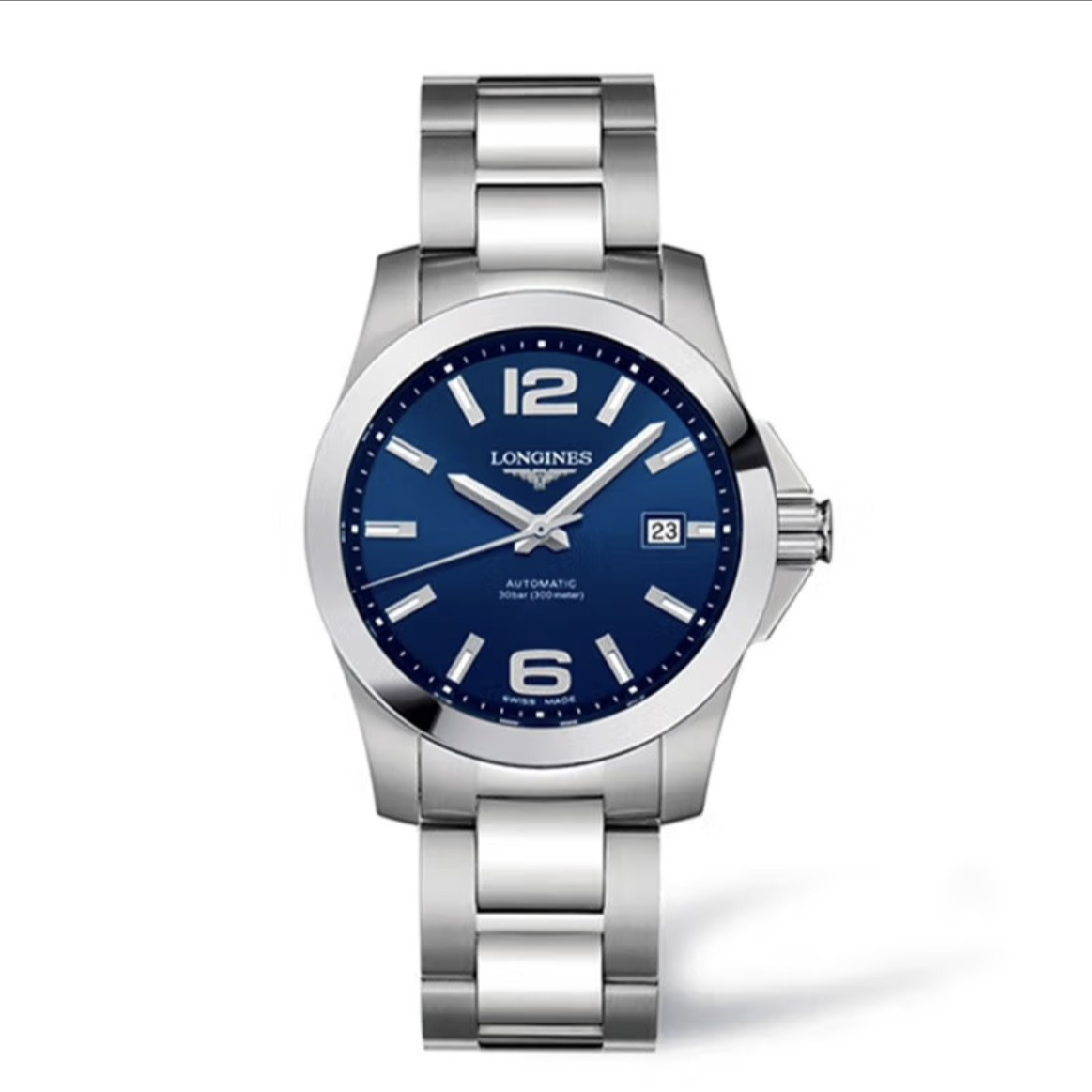 99新 Longines/浪琴 康卡斯/男表/蓝盘/39mm/676