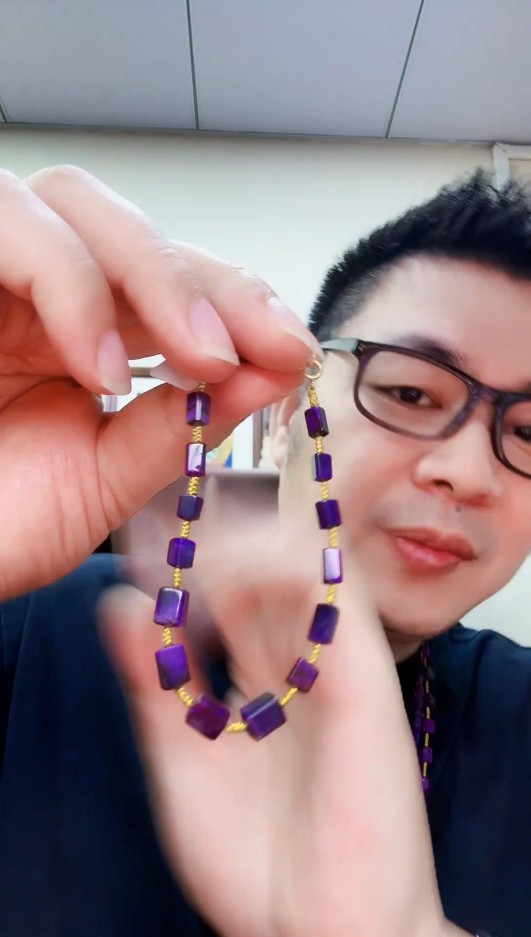 苏纪石（舒俱来）18K金镶嵌南非老矿手链@多样性发其一