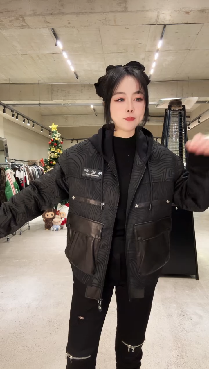 54码（155-170斤）男士真皮拼接棉夹克