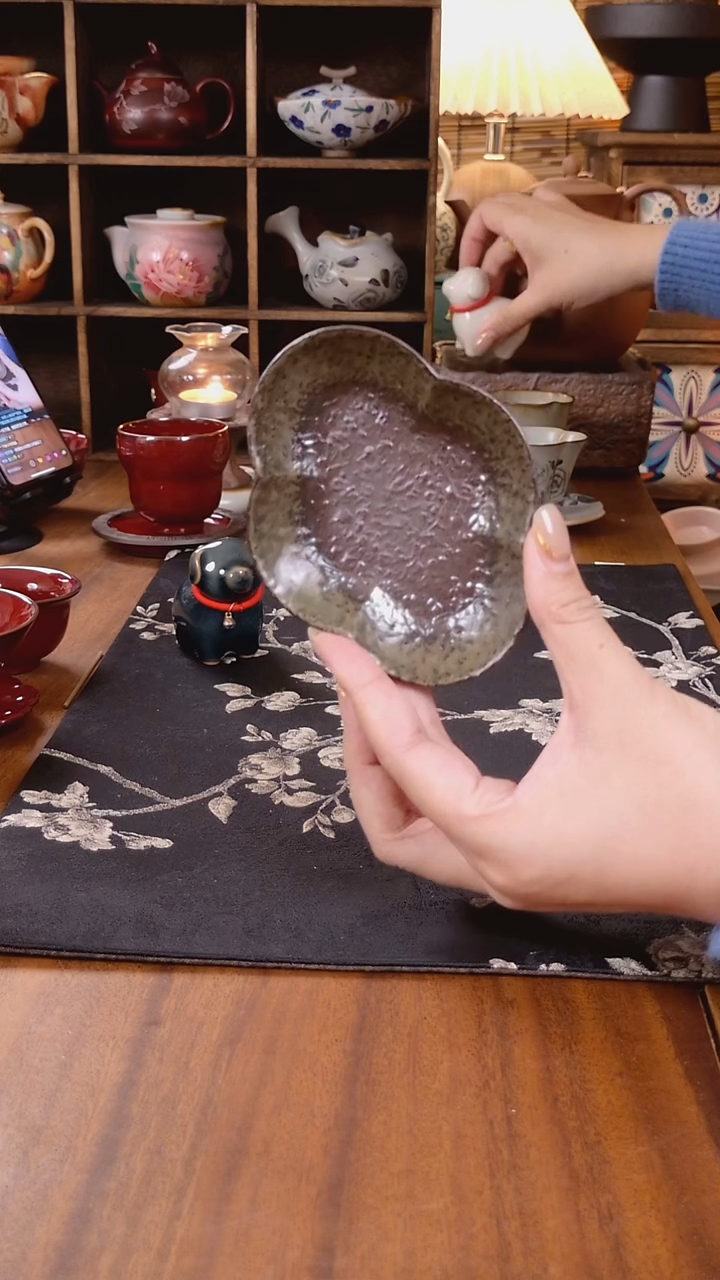 清水粗陶四叶草杯垫