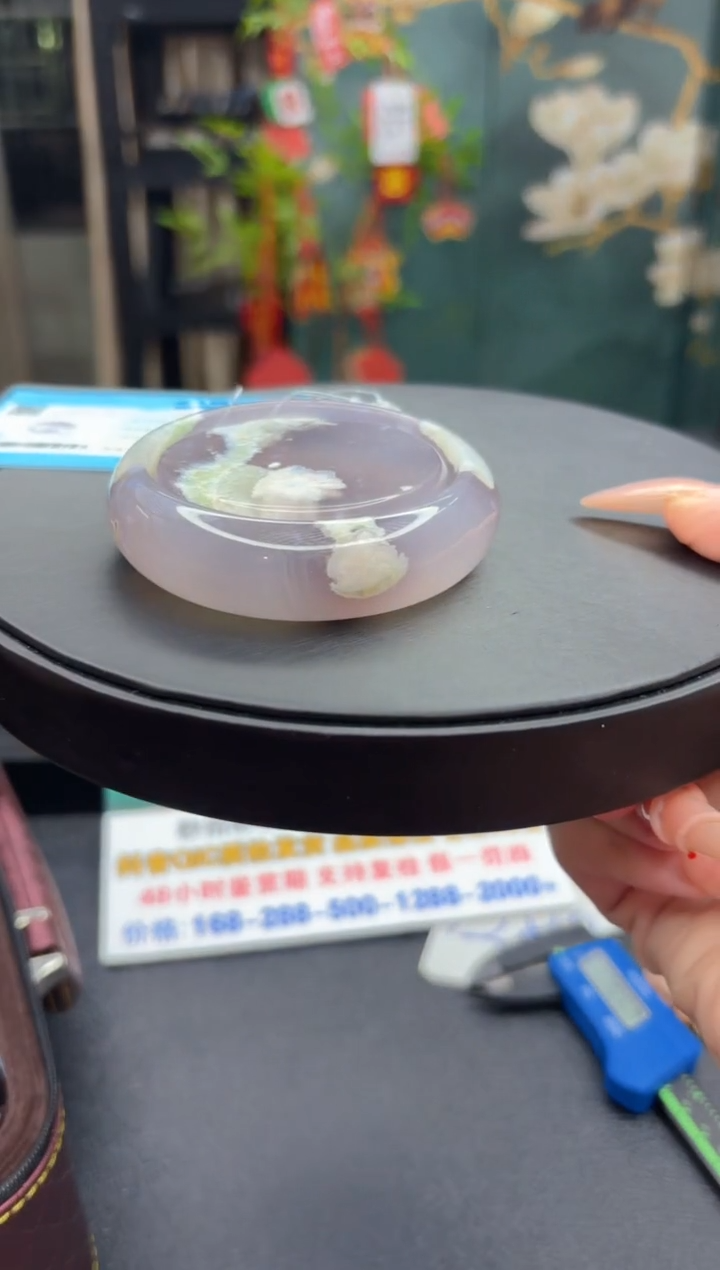 【闪购商品】石英质玉手镯未镶嵌87（56圈赠送镯心）