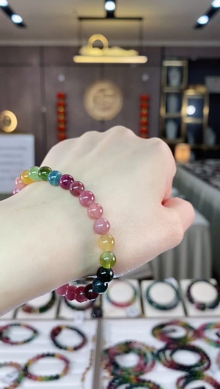 【闪购商品】碧玺单圈手串6mm+未镶嵌一物一证dan