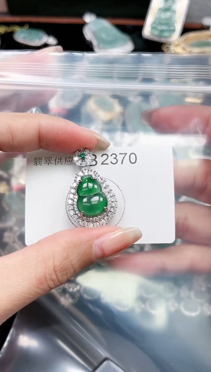 【闪购商品】翡翠颈饰未镶嵌赠皮绳