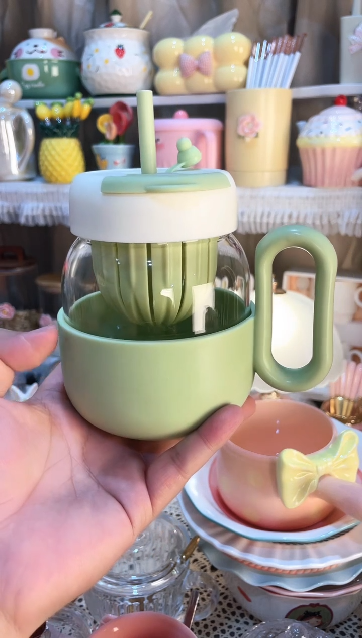 【闪购商品】瓷片吸管杯 品质好，发货快，放心拍 