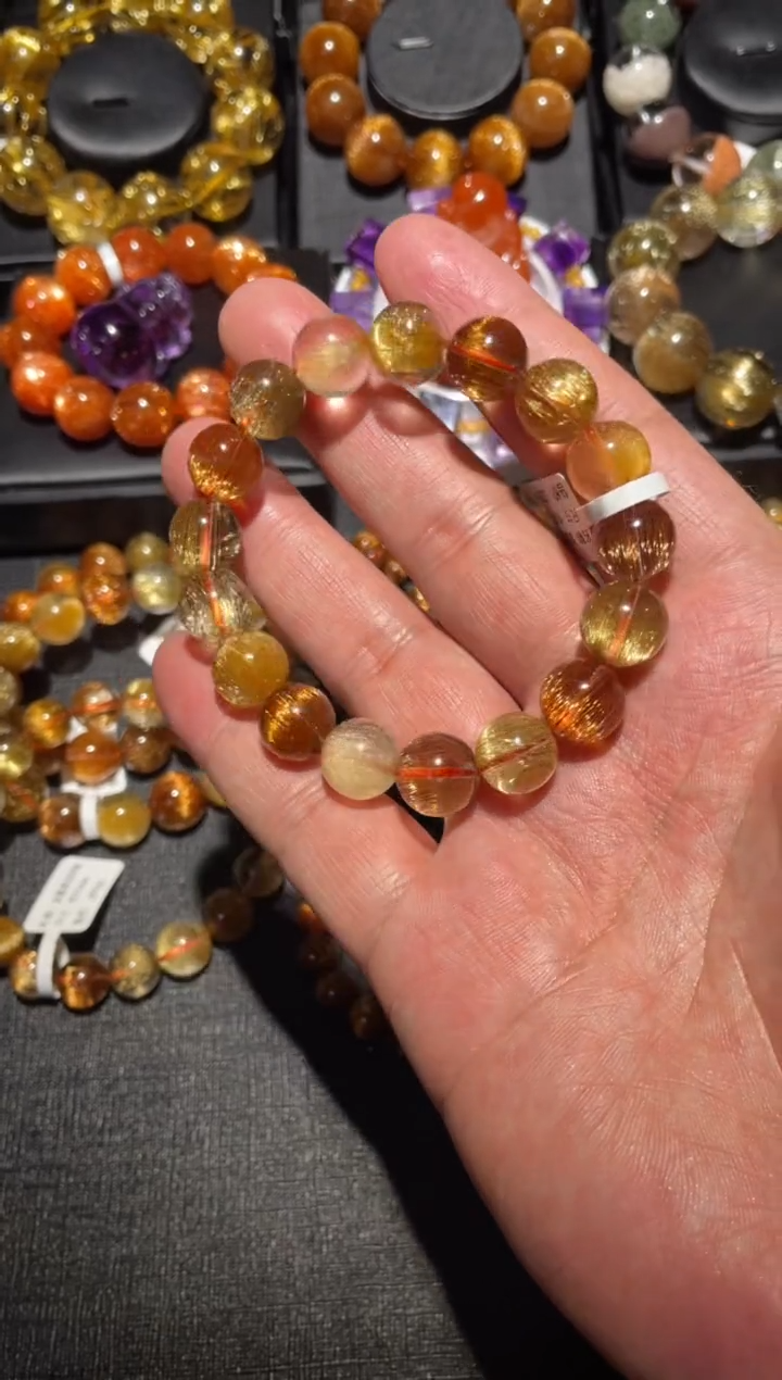 【闪购商品】水晶手链未镶嵌发晶多宝手链12mm左右